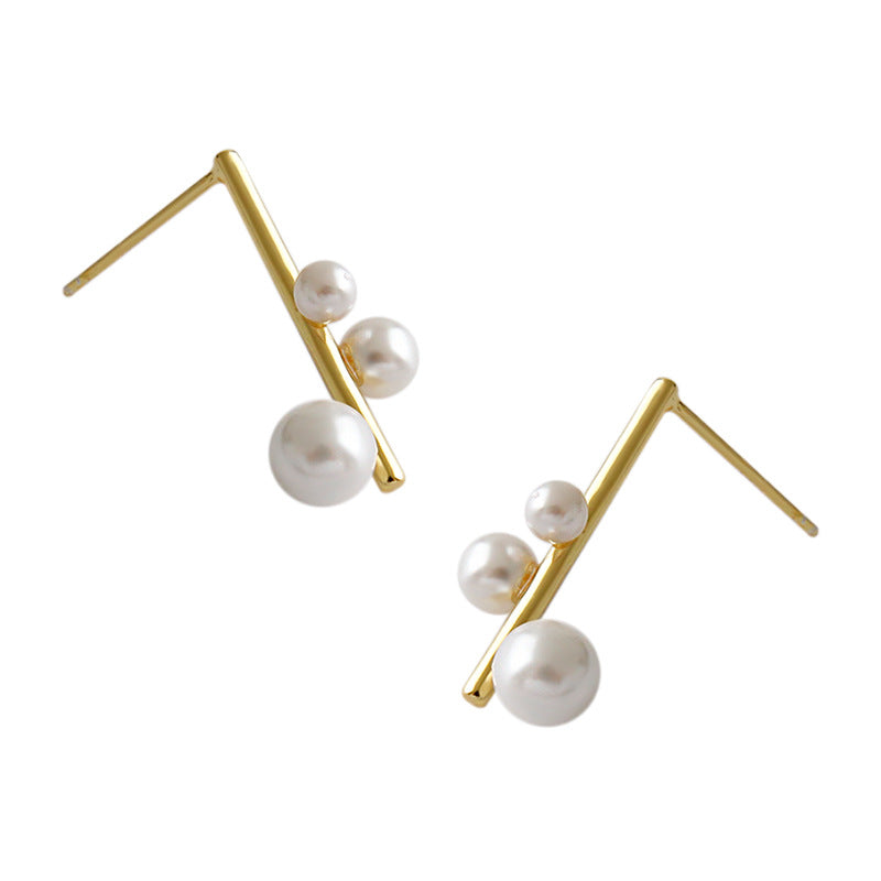 Lumea Pearl Bar Sterling Silver Earrings