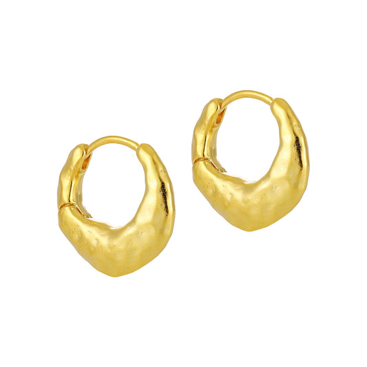 Rana Matte Circle 925 Sterling Silver Hoop Earrings