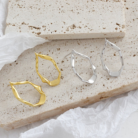 Orra Flow 925 Sterling Silver Irregular Studs