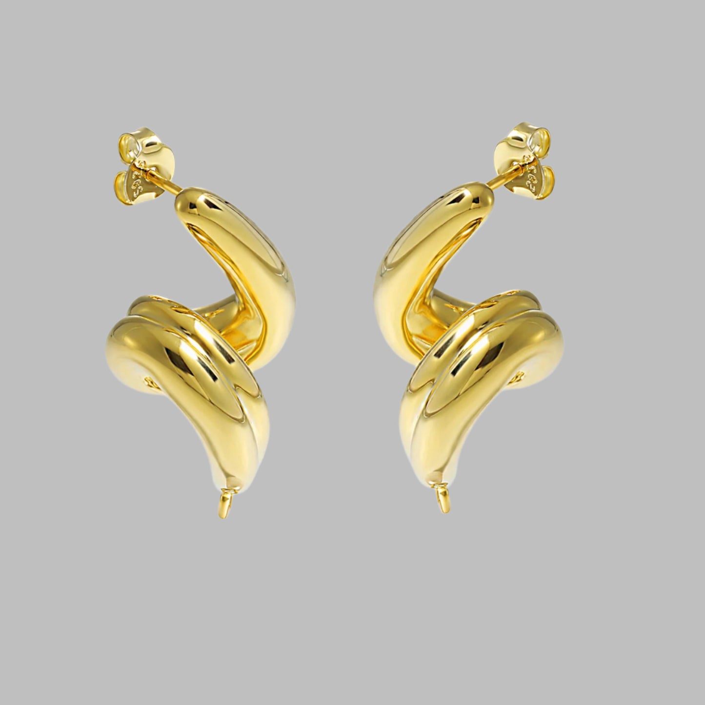 Delara Curl Knot — 999 Sterling Silver Pearl Earrings