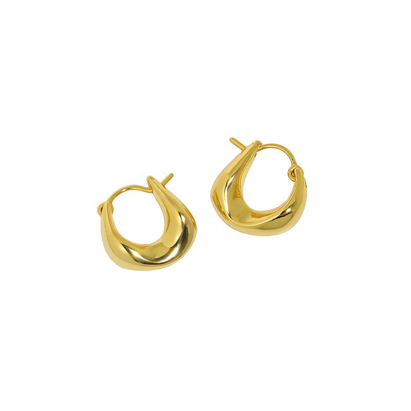 Agravity sculpted 925 Sterling Silver Hoop Earrings