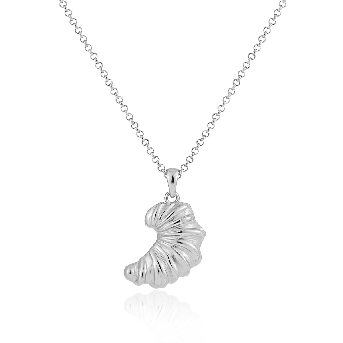 Soleil Croissant 925 Sterling Silver Pendant Necklace