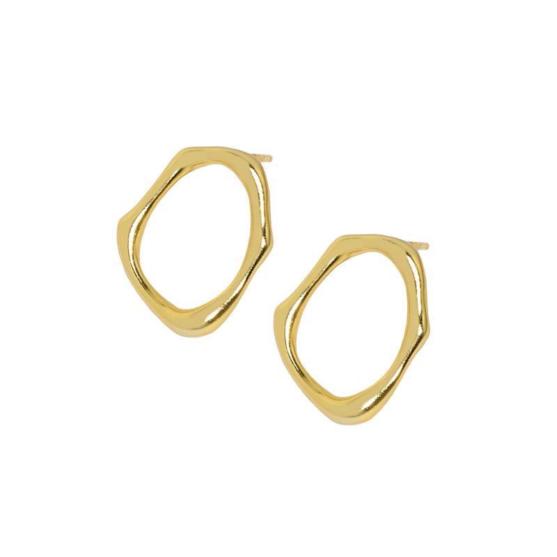 Nina - Irregular 925 Sterling Silver Stud Earrings