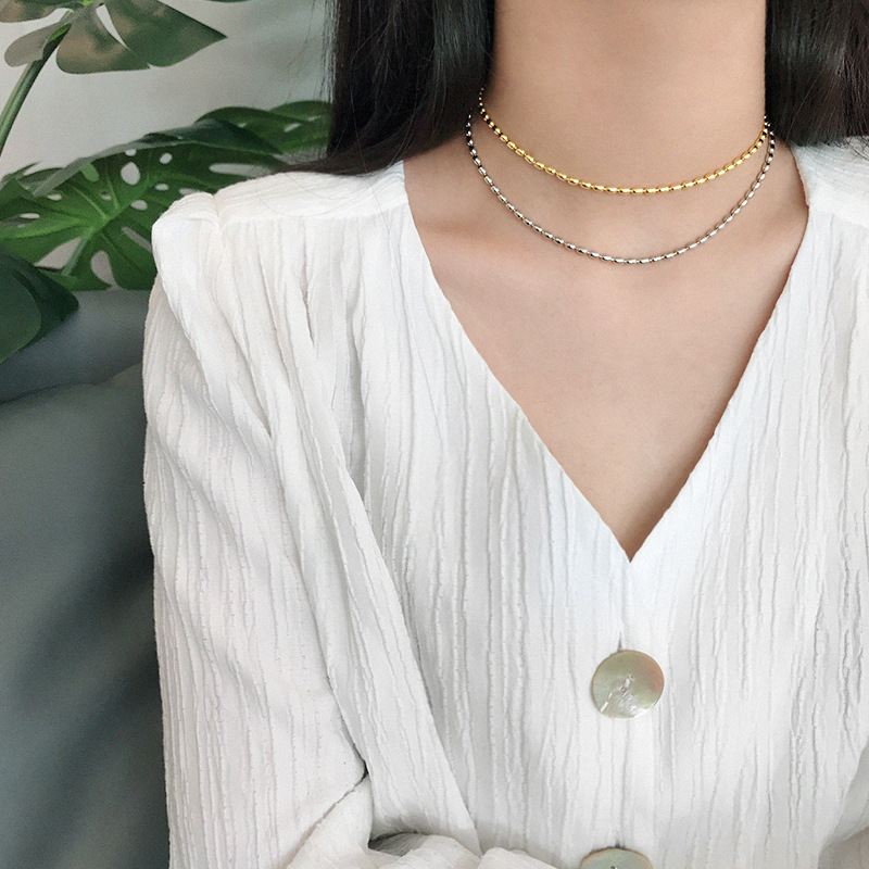 Leilaa Beads 925 Sterling Silver Choker Necklace