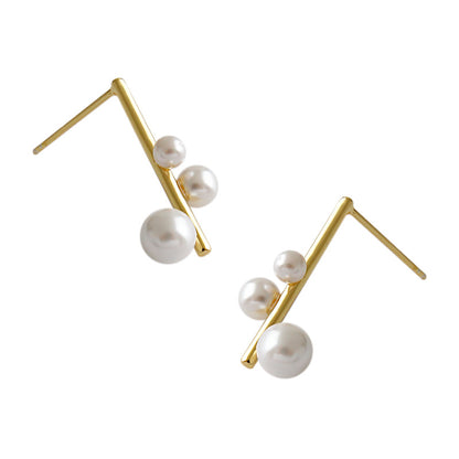 Lumea Pearl Bar Sterling Silver Earrings