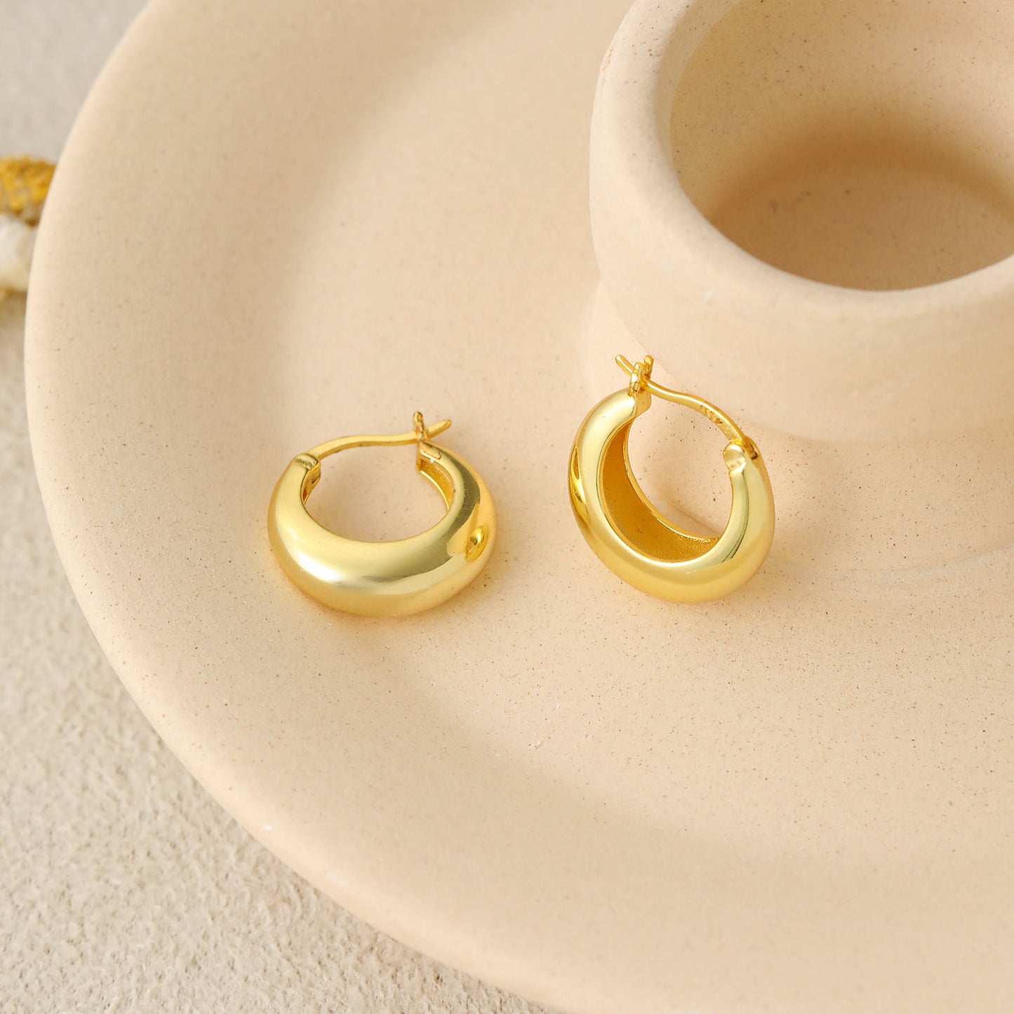 Zarif - 925 Sterling Silver Hoop Earrings