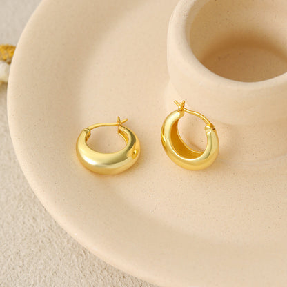Zarif - 925 Sterling Silver Hoop Earrings