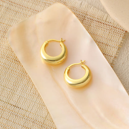 Zarif - 925 Sterling Silver Hoop Earrings