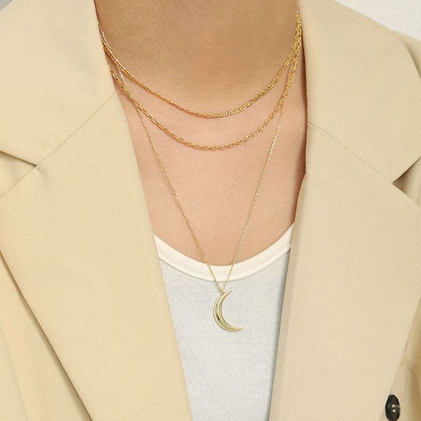 Mahtab-New Moon 925 Sterling Silver Necklace