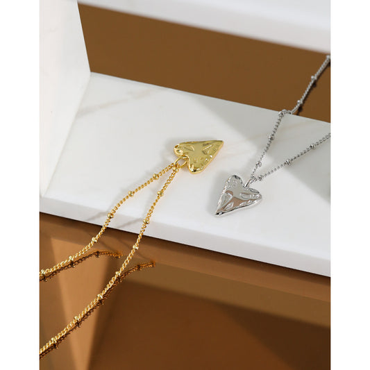 Irregular Love Heart 925 Sterling Silver Necklace