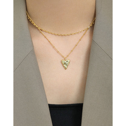 Irregular Love Heart 925 Sterling Silver Necklace