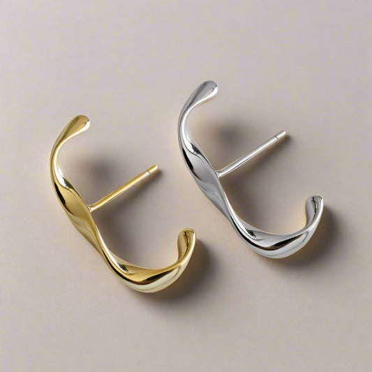 Mobius Twist 925 Sterling Silver Studs