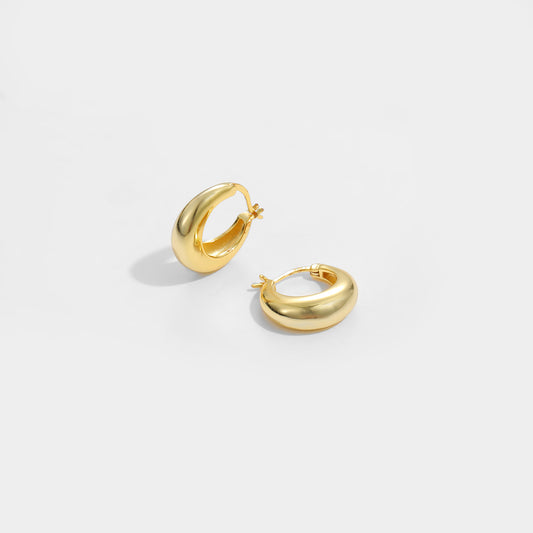 Zarif - 925 Sterling Silver Hoop Earrings