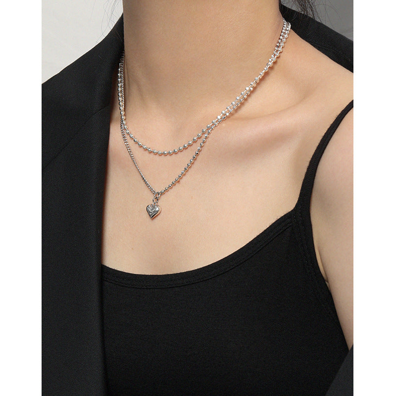 Vintage Heart 925 Sterling Silver Necklace