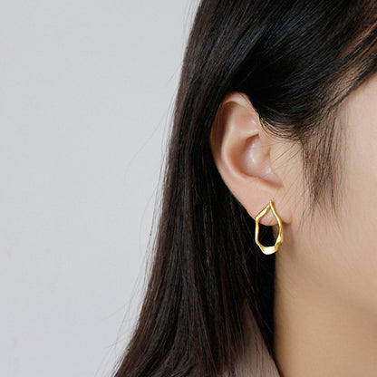 Orra Flow 925 Sterling Silver Irregular Studs
