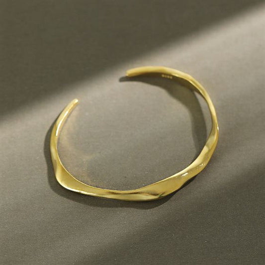 Mahtab 925 Sterling Silver Open Bangle