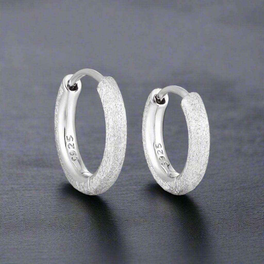 Lume Frost 925 Sterling Silver Hoops
