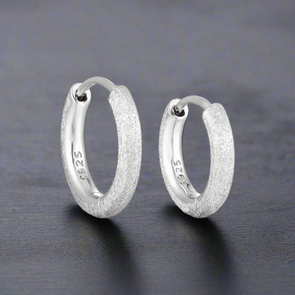 Lume Frost 925 Sterling Silver Hoops