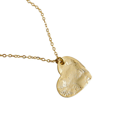 Raw Amour Sterling 925 Silver Irregular Heart Necklace