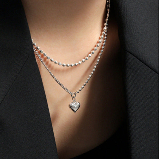 Vintage Heart 925 Sterling Silver Necklace
