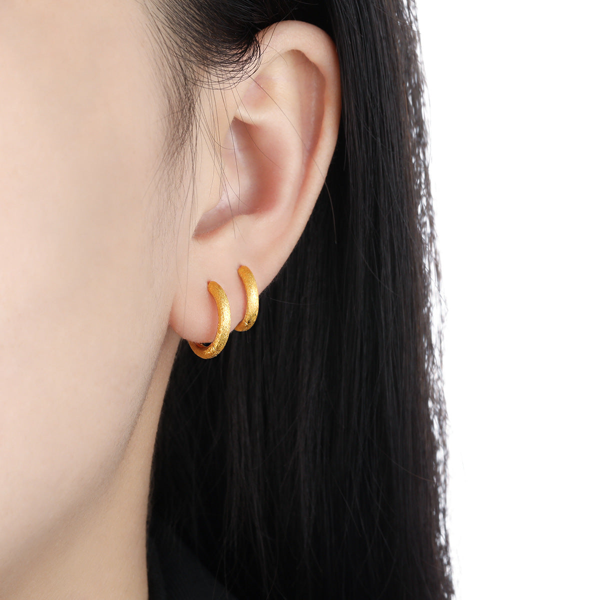 Lume Frost 925 Sterling Silver Hoops