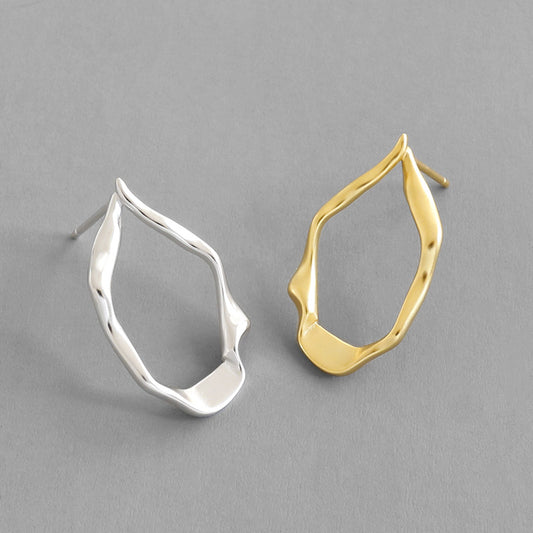 Orra Flow 925 Sterling Silver Irregular Studs
