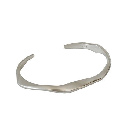 Mahtab 925 Sterling Silver Open Bangle