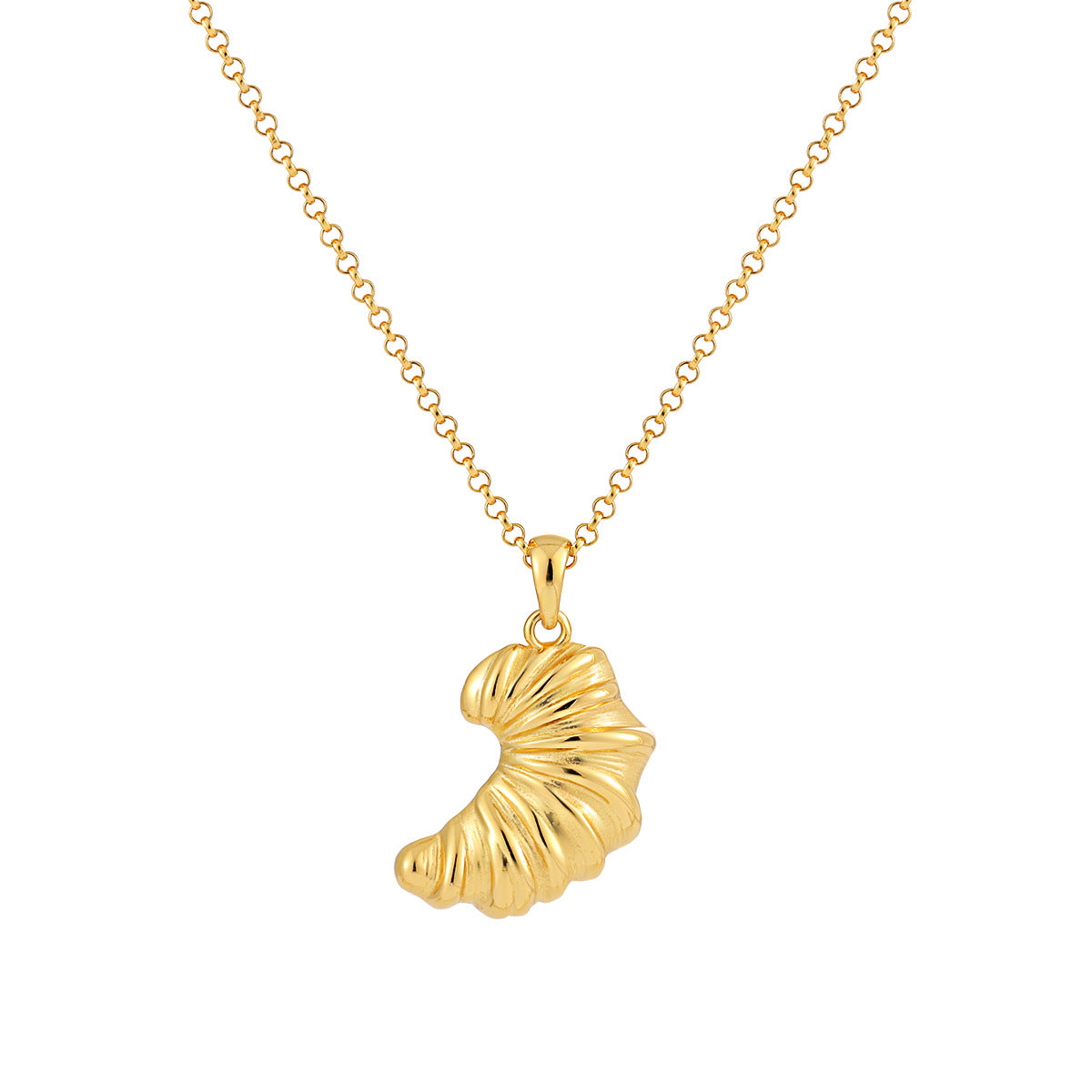 Soleil Croissant 925 Sterling Silver Pendant Necklace