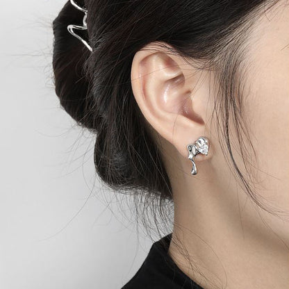 Lava flow Silver melting Earrings