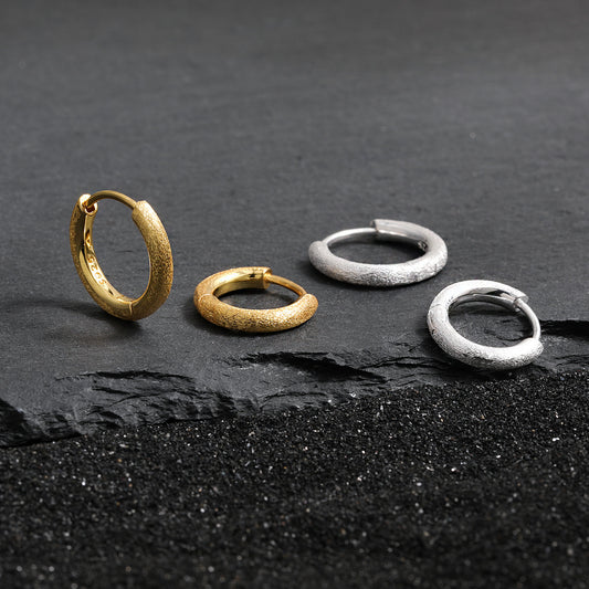 Lume Frost 925 Sterling Silver Hoops