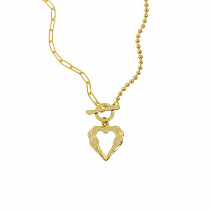 Shabnam Irregular Heart 925 Sterling Silver Necklace