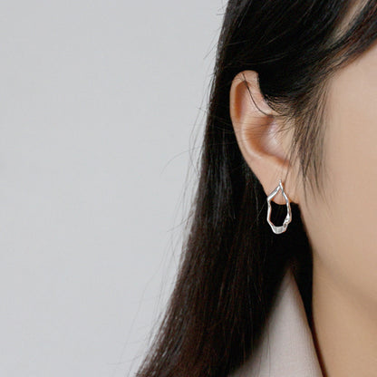 Orra Flow 925 Sterling Silver Irregular Studs