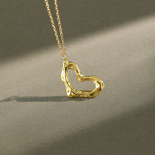 Amora Heart 925 Sterling Silver Pendant Necklace