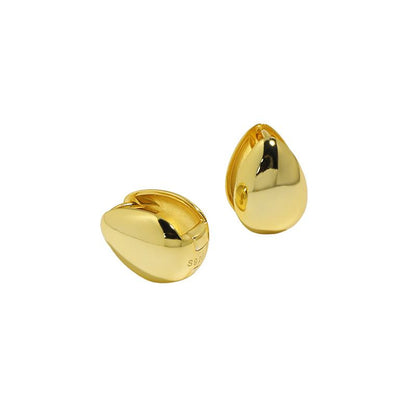 Lady Teardrop 925 Sterling Silver Hoop Earrings