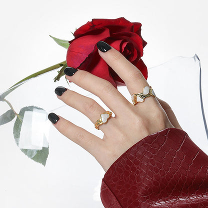 Shilla - CZ Heart 925 Sterling Silver Adjustable Ring