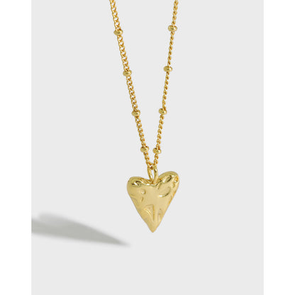 Irregular Love Heart 925 Sterling Silver Necklace