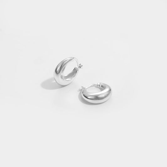 Zarif - 925 Sterling Silver Hoop Earrings