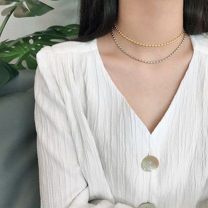 Leilaa Beads 925 Sterling Silver Choker Necklace