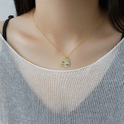 Raw Amour Sterling 925 Silver Irregular Heart Necklace