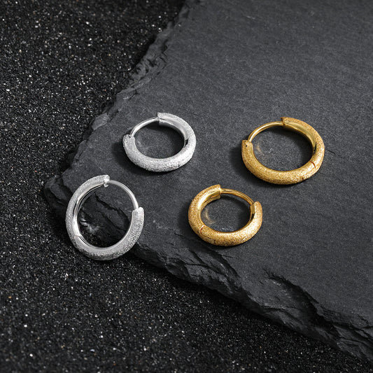 Lume Frost 925 Sterling Silver Hoops
