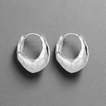 Rana Matte Circle 925 Sterling Silver Hoop Earrings